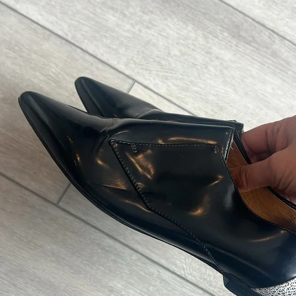 3.1 Phillip Lim black patent leather pointy toe slip on Italian Oxford shoe 8 - Picture 10 of 12
